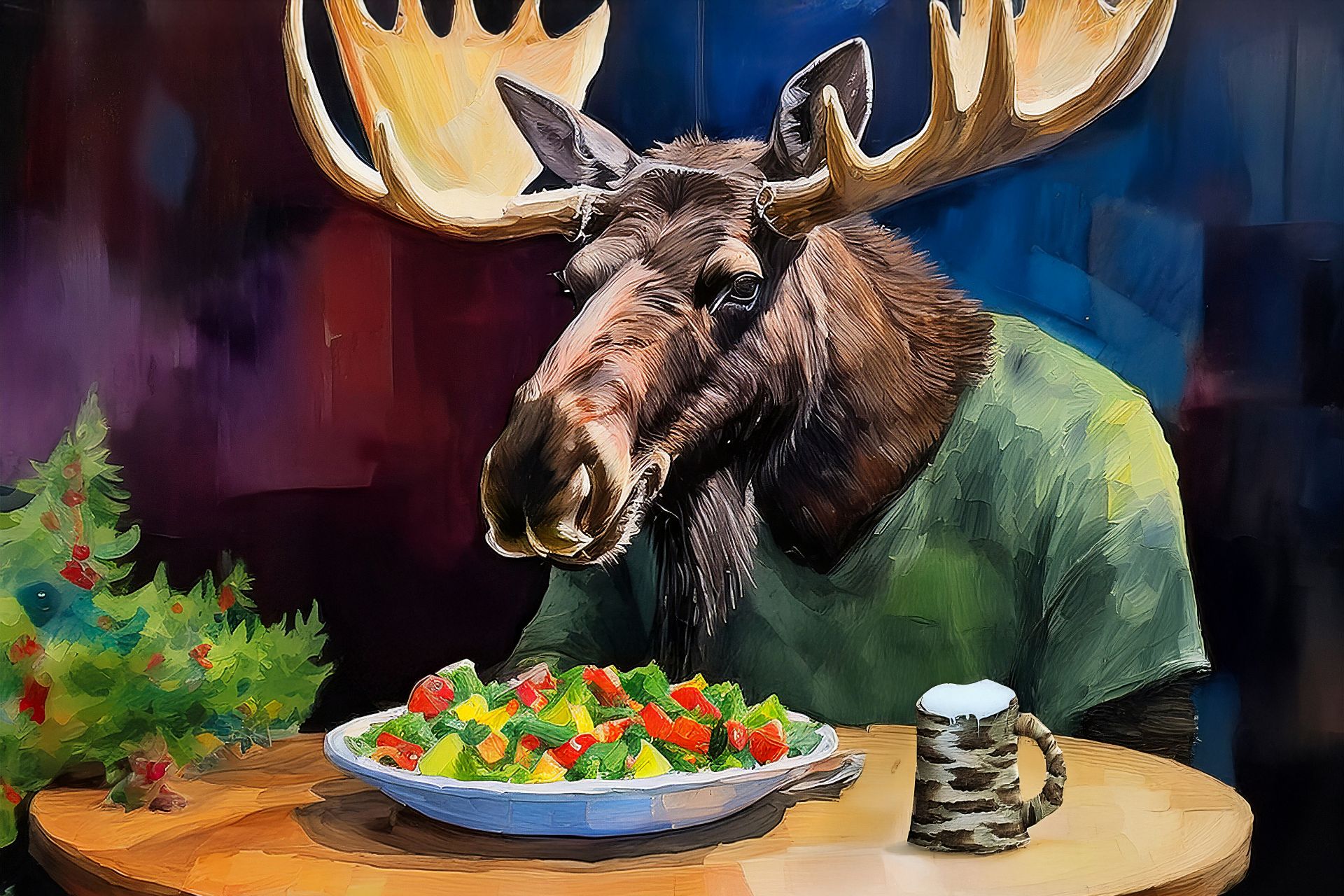 Moose At Table
